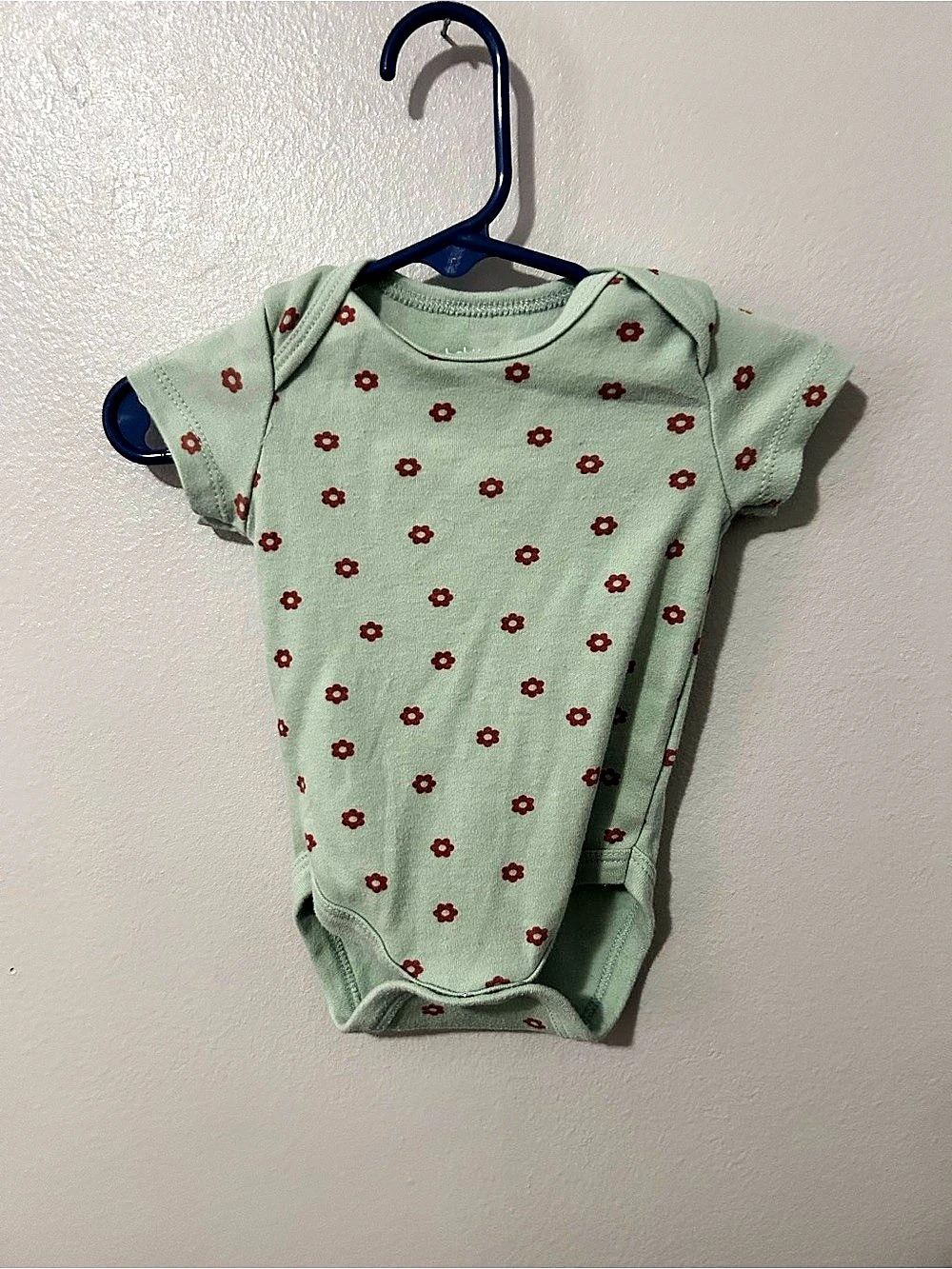 Baby Views Baby Floral Bodysuit Green Baby 3-6M Like New